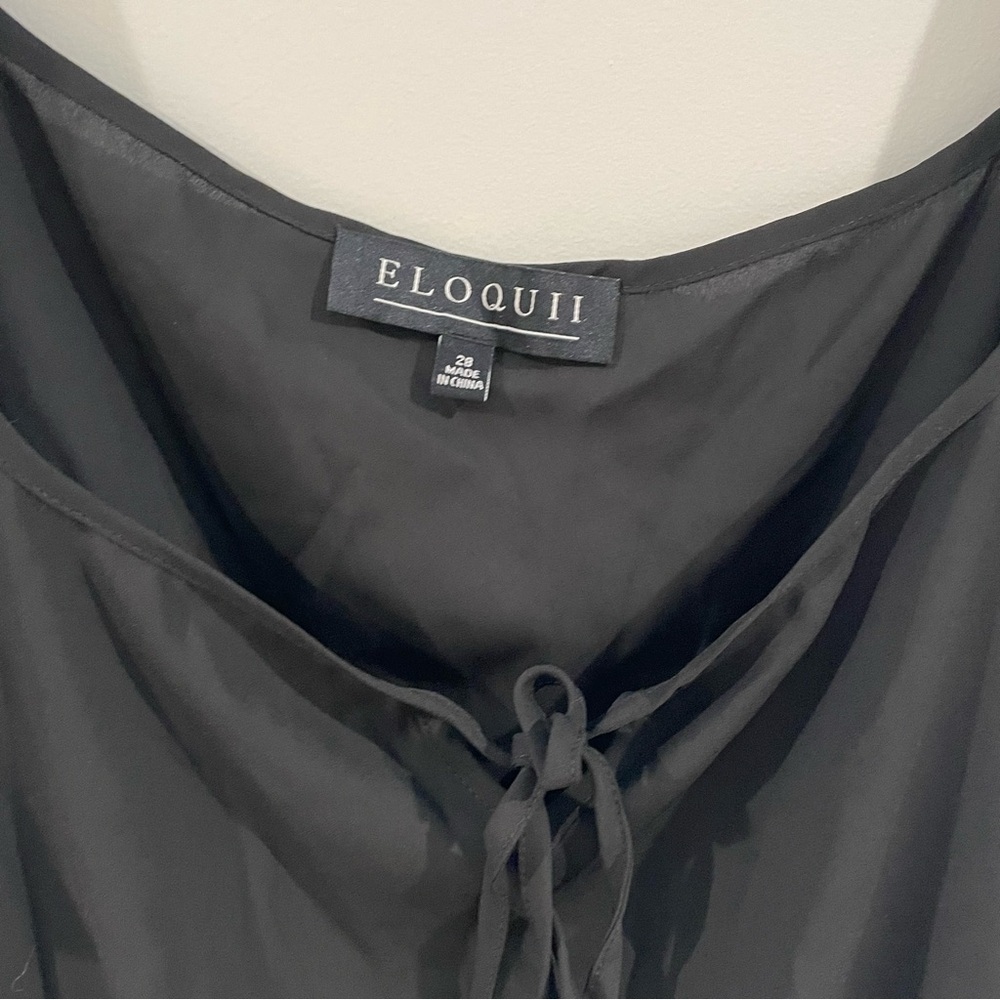 Eloquii Crop Top Peplum Peasant Blouse Plus Size 28W 5X Gothic Workwear/Office - Picture 6 of 6